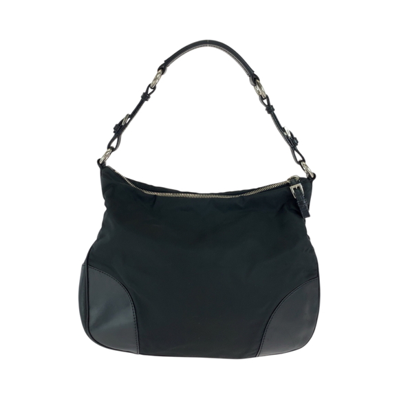 PRADA Handbags - PRADA Prada Tessuto Triangle Logo Plate Black Silver Hardware Nylon Leather S...